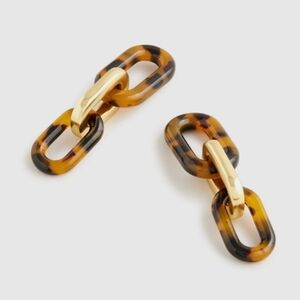 J. Crew Tortoise and Gold Earrings